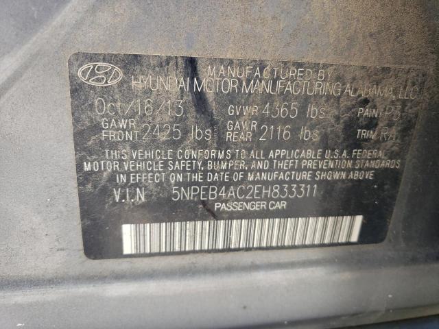 Photo 11 VIN: 5NPEB4AC2EH833311 - HYUNDAI SONATA GLS 