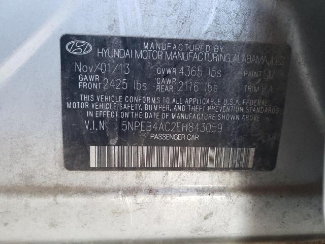 Photo 11 VIN: 5NPEB4AC2EH843059 - HYUNDAI SONATA GLS 