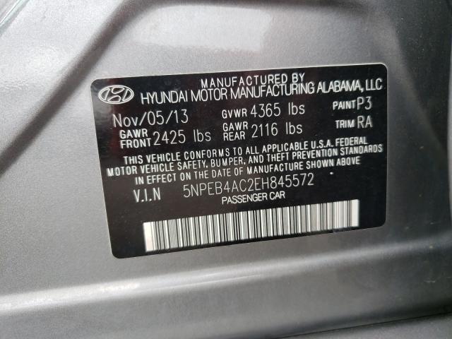 Photo 9 VIN: 5NPEB4AC2EH845572 - HYUNDAI SONATA GLS 