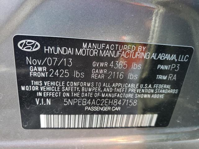 Photo 9 VIN: 5NPEB4AC2EH847158 - HYUNDAI SONATA GLS 