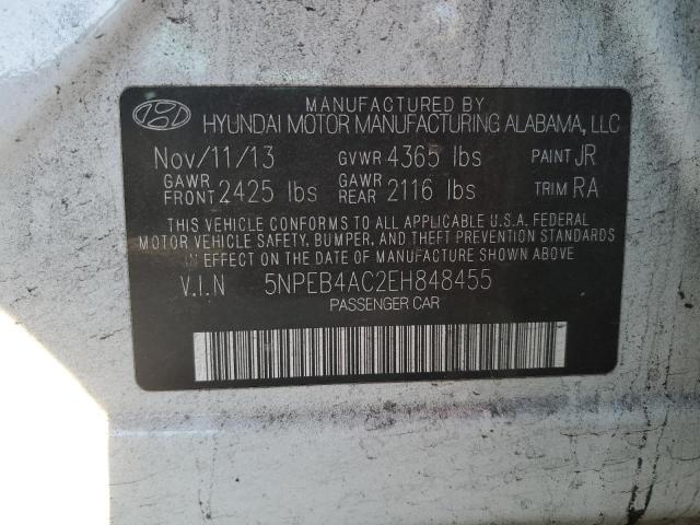 Photo 11 VIN: 5NPEB4AC2EH848455 - HYUNDAI SONATA GLS 