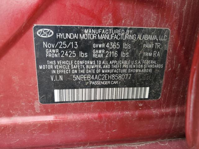 Photo 11 VIN: 5NPEB4AC2EH858077 - HYUNDAI SONATA 