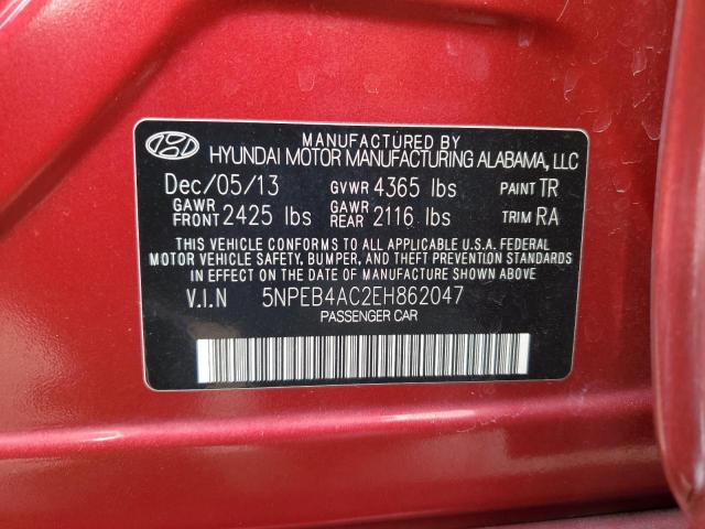 Photo 11 VIN: 5NPEB4AC2EH862047 - HYUNDAI SONATA GLS 