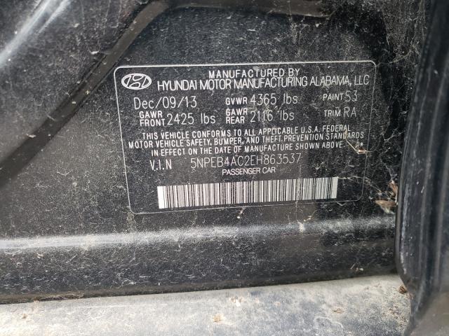 Photo 9 VIN: 5NPEB4AC2EH863537 - HYUNDAI SONATA GLS 