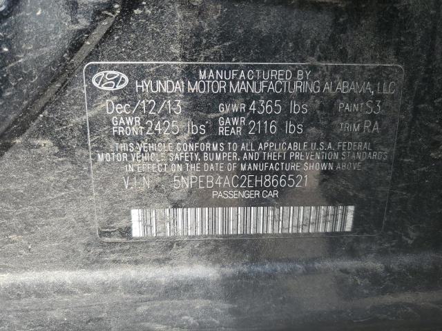 Photo 11 VIN: 5NPEB4AC2EH866521 - HYUNDAI SONATA 