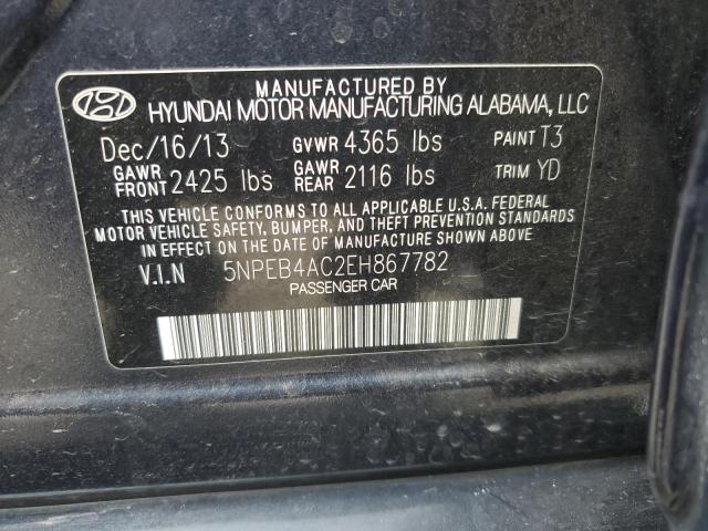 Photo 11 VIN: 5NPEB4AC2EH867782 - HYUNDAI SONATA GLS 