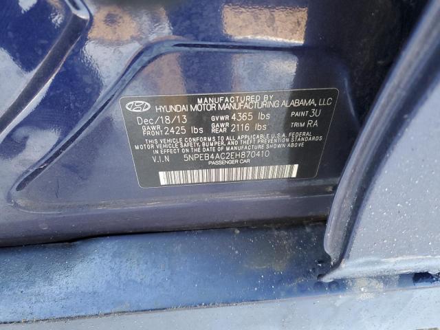 Photo 11 VIN: 5NPEB4AC2EH870410 - HYUNDAI SONATA GLS 