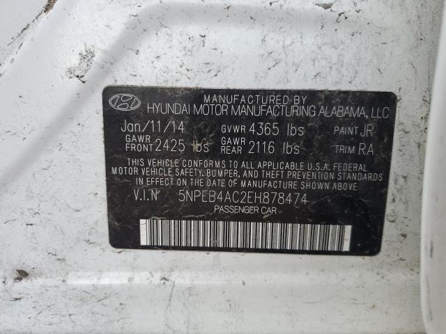 Photo 11 VIN: 5NPEB4AC2EH878474 - HYUNDAI SONATA GLS 