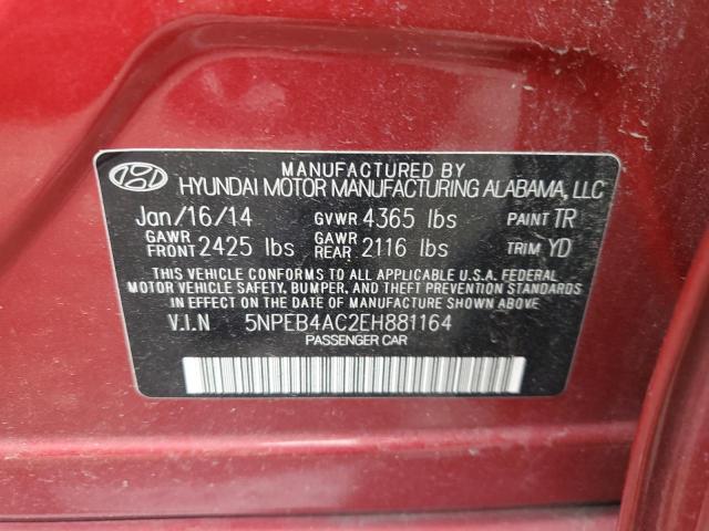 Photo 11 VIN: 5NPEB4AC2EH881164 - HYUNDAI SONATA GLS 