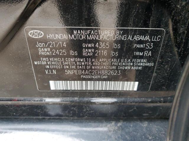 Photo 11 VIN: 5NPEB4AC2EH882623 - HYUNDAI SONATA GLS 