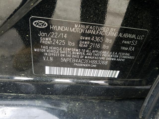 Photo 9 VIN: 5NPEB4AC2EH883268 - HYUNDAI SONATA GLS 