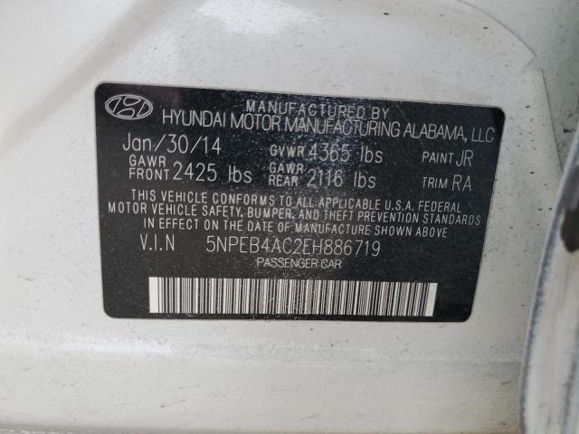 Photo 11 VIN: 5NPEB4AC2EH886719 - HYUNDAI SONATA GLS 