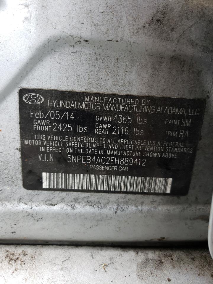 Photo 11 VIN: 5NPEB4AC2EH889412 - HYUNDAI SONATA 