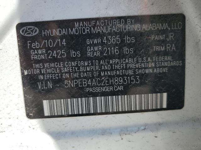 Photo 11 VIN: 5NPEB4AC2EH893153 - HYUNDAI SONATA 