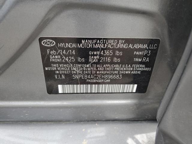 Photo 11 VIN: 5NPEB4AC2EH896683 - HYUNDAI SONATA 