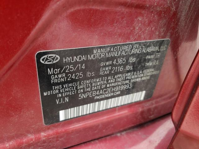 Photo 11 VIN: 5NPEB4AC2EH919993 - HYUNDAI SONATA GLS 