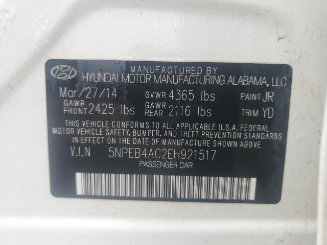 Photo 11 VIN: 5NPEB4AC2EH921517 - HYUNDAI SONATA 