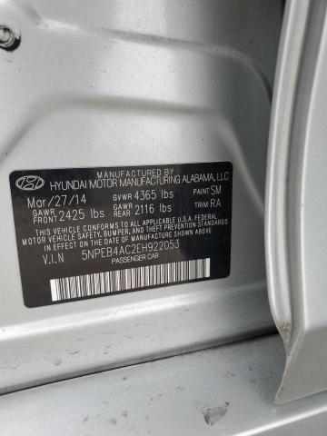 Photo 11 VIN: 5NPEB4AC2EH922053 - HYUNDAI SONATA GLS 