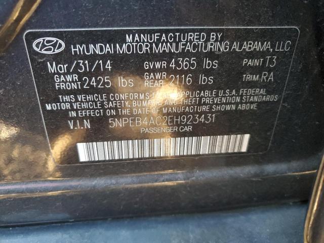 Photo 11 VIN: 5NPEB4AC2EH923431 - HYUNDAI SONATA GLS 