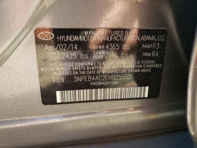 Photo 11 VIN: 5NPEB4AC2EH925552 - HYUNDAI SONATA 