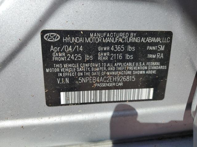 Photo 11 VIN: 5NPEB4AC2EH926815 - HYUNDAI SONATA 