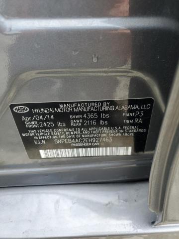 Photo 11 VIN: 5NPEB4AC2EH927463 - HYUNDAI SONATA 