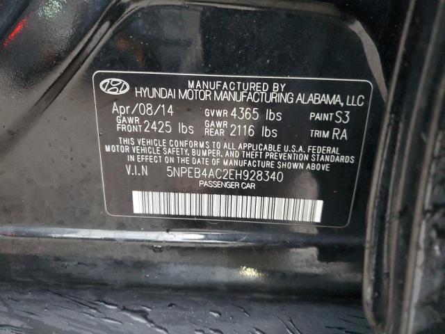 Photo 11 VIN: 5NPEB4AC2EH928340 - HYUNDAI SONATA GLS 