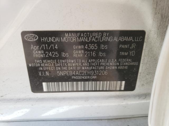 Photo 9 VIN: 5NPEB4AC2EH931206 - HYUNDAI SONATA GLS 