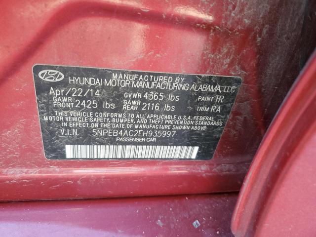 Photo 11 VIN: 5NPEB4AC2EH935997 - HYUNDAI SONATA GLS 