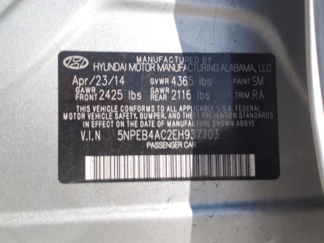 Photo 9 VIN: 5NPEB4AC2EH937703 - HYUNDAI SONATA GLS 