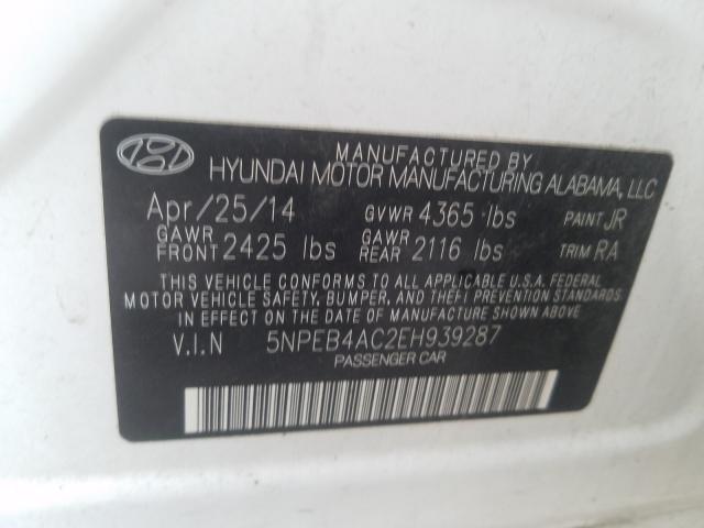 Photo 9 VIN: 5NPEB4AC2EH939287 - HYUNDAI SONATA GLS 