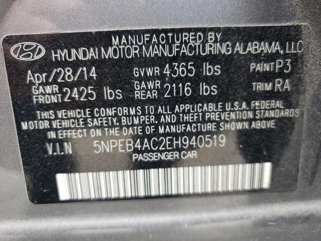 Photo 9 VIN: 5NPEB4AC2EH940519 - HYUNDAI SONATA GLS 