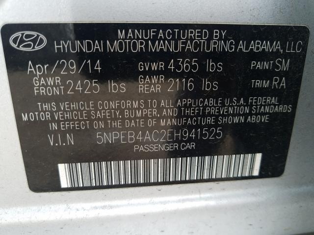 Photo 9 VIN: 5NPEB4AC2EH941525 - HYUNDAI SONATA GLS 