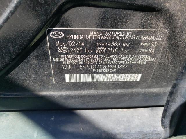 Photo 9 VIN: 5NPEB4AC2EH943887 - HYUNDAI SONATA GLS 