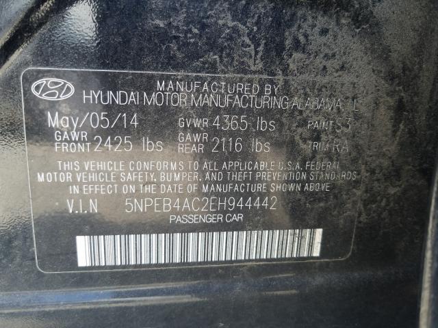 Photo 9 VIN: 5NPEB4AC2EH944442 - HYUNDAI SONATA GLS 