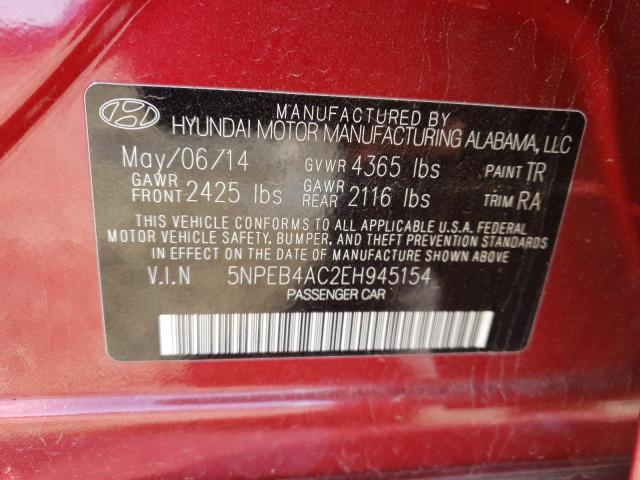 Photo 11 VIN: 5NPEB4AC2EH945154 - HYUNDAI SONATA 