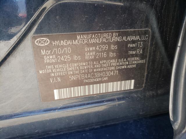 Photo 9 VIN: 5NPEB4AC3BH030471 - HYUNDAI SONATA GLS 