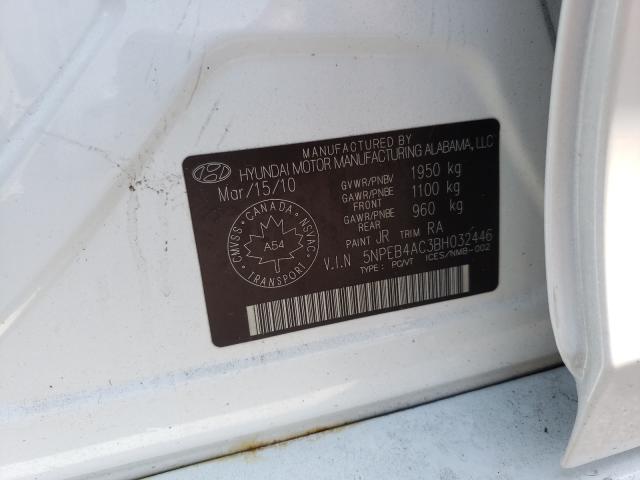 Photo 9 VIN: 5NPEB4AC3BH032446 - HYUNDAI SONATA GLS 