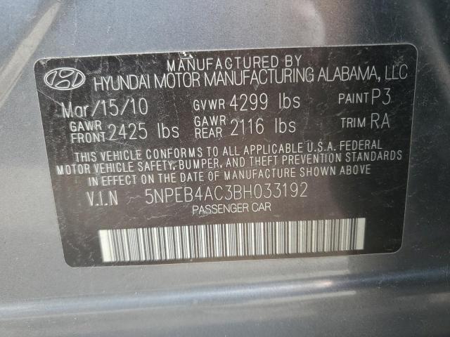 Photo 11 VIN: 5NPEB4AC3BH033192 - HYUNDAI SONATA 