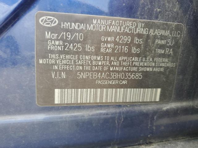 Photo 11 VIN: 5NPEB4AC3BH035685 - HYUNDAI SONATA 