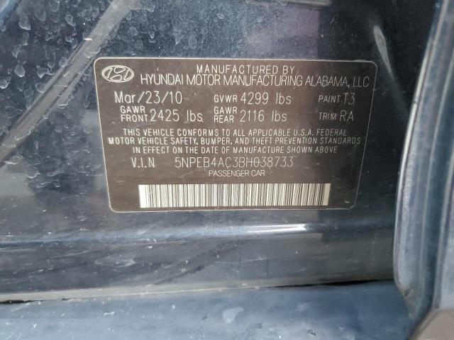 Photo 11 VIN: 5NPEB4AC3BH038733 - HYUNDAI SONATA GLS 