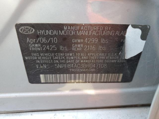 Photo 11 VIN: 5NPEB4AC3BH047108 - HYUNDAI SONATA 