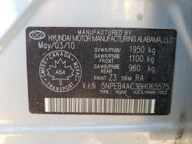 Photo 9 VIN: 5NPEB4AC3BH065575 - HYUNDAI SONATA GLS 