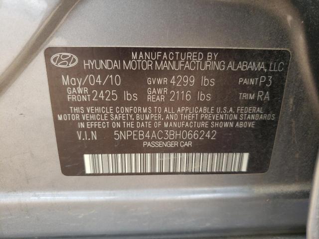 Photo 9 VIN: 5NPEB4AC3BH066242 - HYUNDAI SONATA GLS 