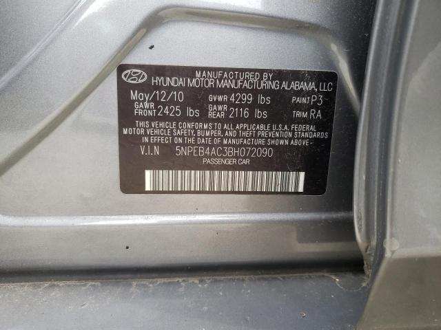 Photo 11 VIN: 5NPEB4AC3BH072090 - HYUNDAI SONATA GLS 