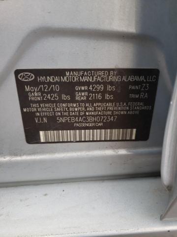 Photo 11 VIN: 5NPEB4AC3BH072347 - HYUNDAI SONATA 