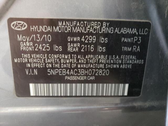 Photo 9 VIN: 5NPEB4AC3BH072820 - HYUNDAI SONATA GLS 