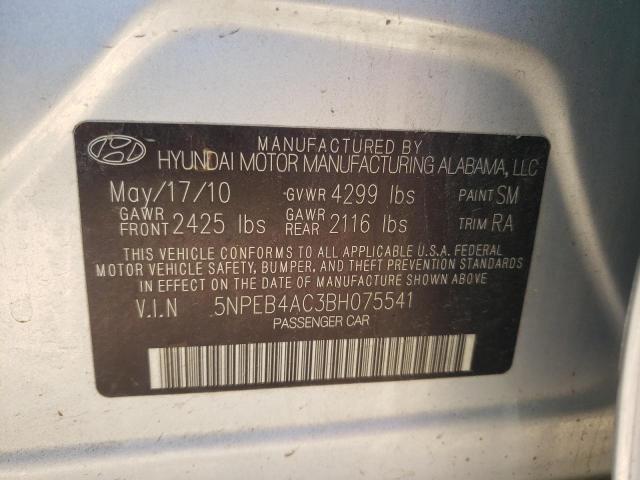 Photo 11 VIN: 5NPEB4AC3BH075541 - HYUNDAI SONATA 