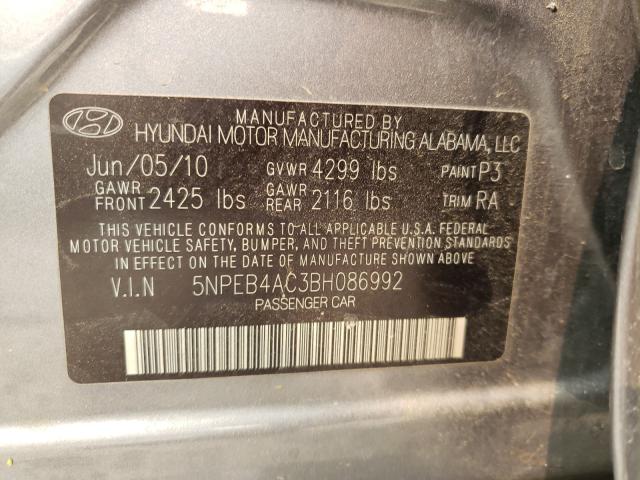 Photo 9 VIN: 5NPEB4AC3BH086992 - HYUNDAI SONATA GLS 