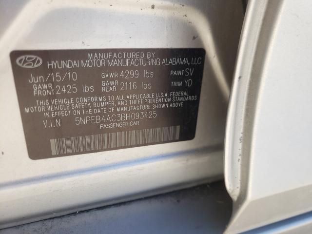 Photo 9 VIN: 5NPEB4AC3BH093425 - HYUNDAI SONATA GLS 